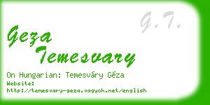geza temesvary business card